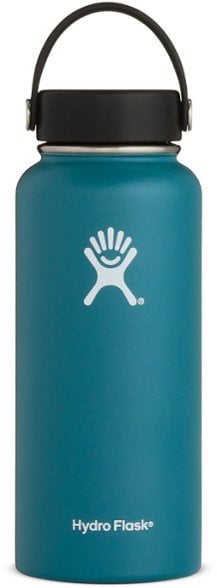 Hydro Flask Wide Mouth Vacuum Water Bottle 32 fl. oz - Adventure Road Trip Essentials - Trail and Kale