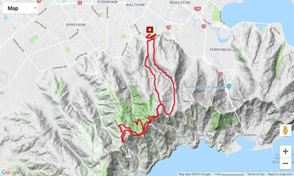 Kiwi Challenge 21KM route map