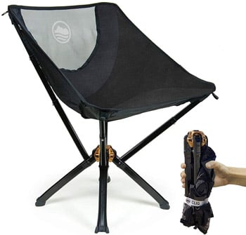 CLIQ BEst Portable Folding Camp Chair Trail and Kale