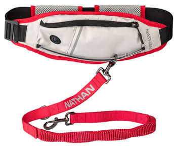 Nathan K9 Series Runners Waistpack With Leash Best Dog Running Leashes Trail and Kale