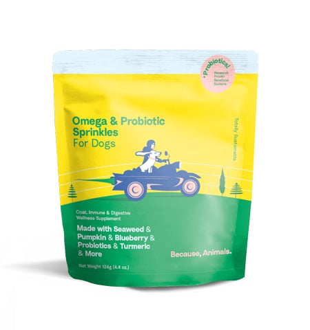 Because Animals Omega and Probiotic Sprinkles Supplement for dogs