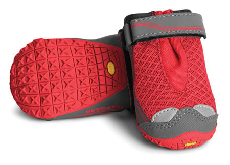 Ruffwear dog boots for running biking with your dog