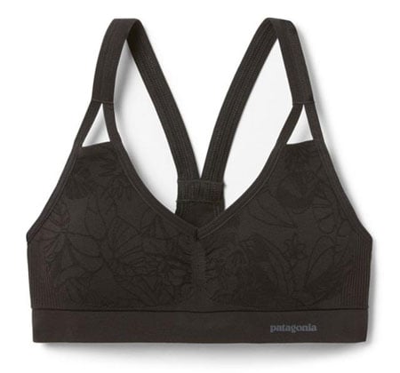 Patagonia Barely Bra at REI Best bra for hiking trail and kale