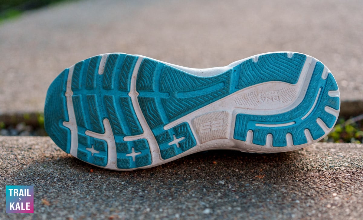 Brooks Adrenaline GTS 23 outsole grip tread holds up well even in wet conditions
