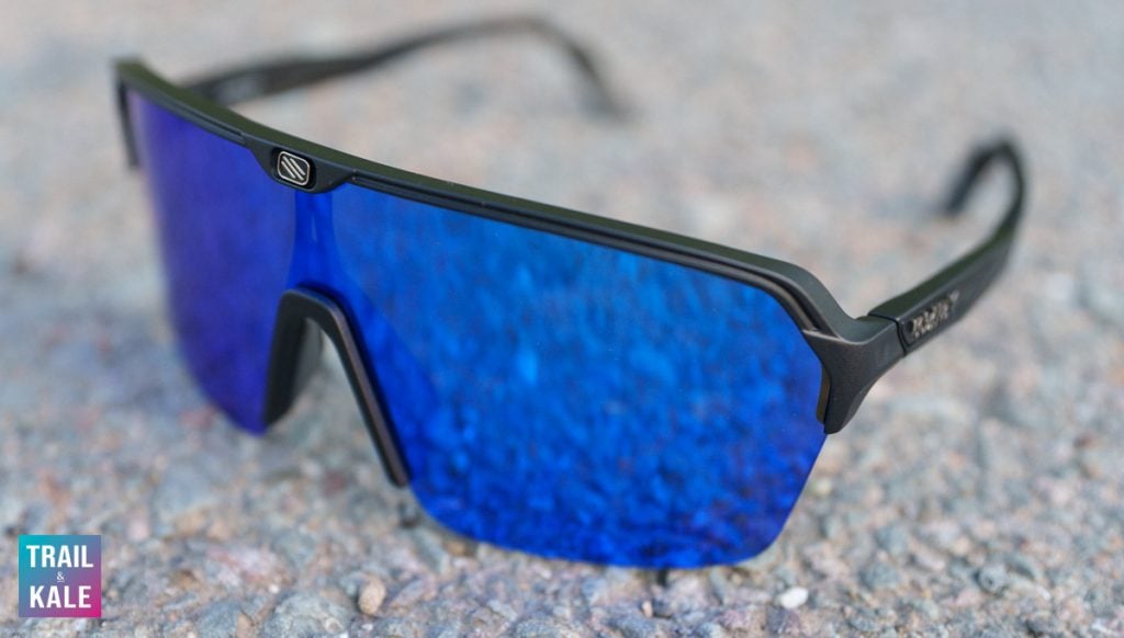Rudy Project Spinshield Sunglasses - blue lens matte black frame