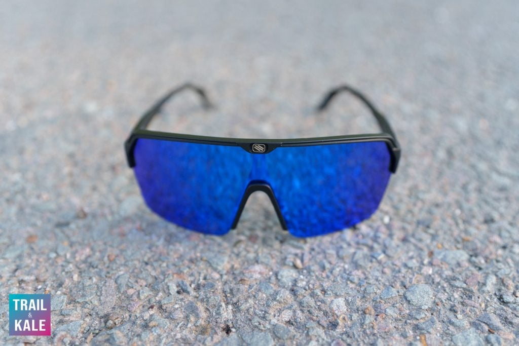 Rudy Project Spinshield Sunglasses - blue lens matte black frame