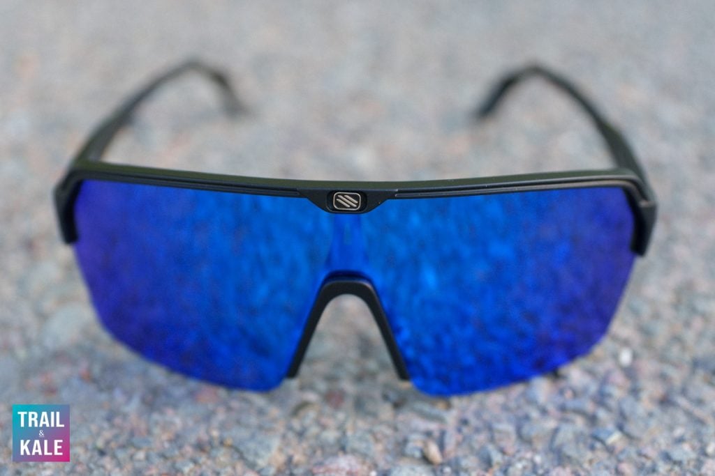 A closer look at the wraparound cylindrical blue lens on the Spinshield Air frames
