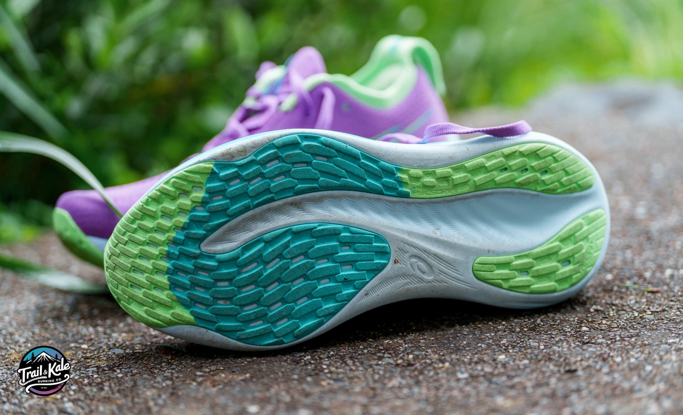 There's plenty of coverage and texture-led traction on the Asics Nimbus 26's outsole tread.