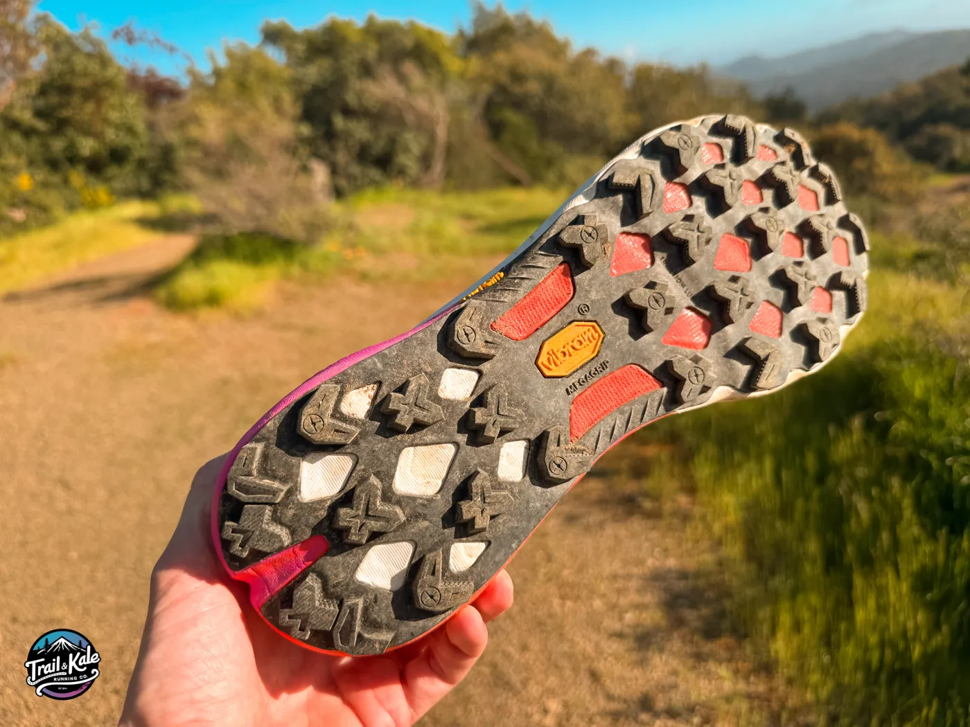The Megagrip outsole with its sexy 5mm traction lugs