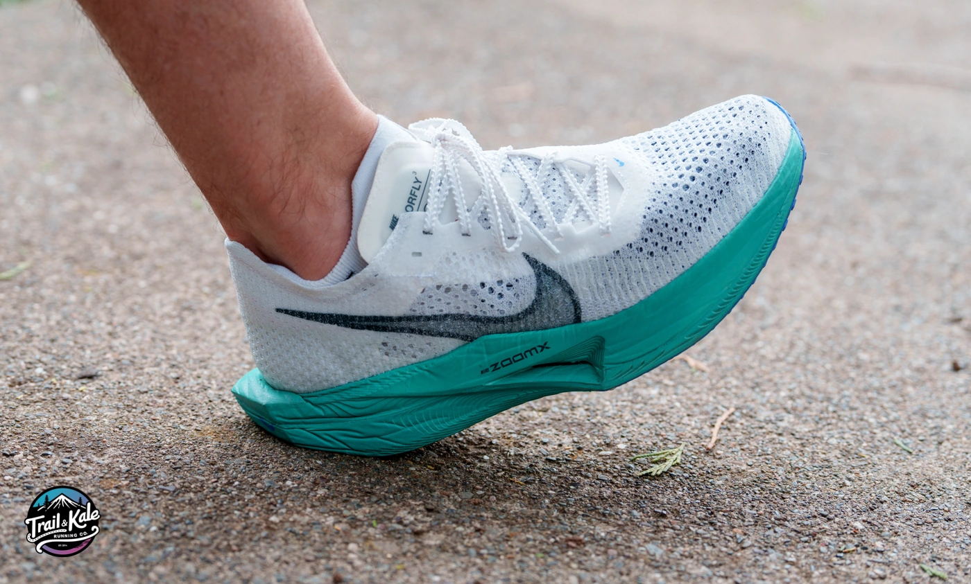 Vaporfly 3 midsole is not only cushioned but also responsive, providing the kind of push-forward feel and energy return you want in a race shoe.